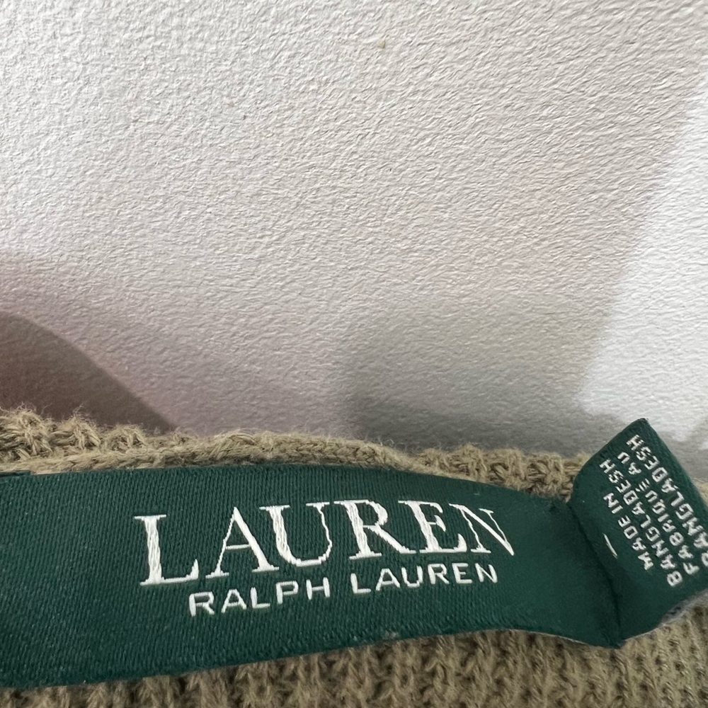 RALPH LAUREN Olive Green Hooded Sweater Lauren GREEN LABEL - Picture 5 of 7